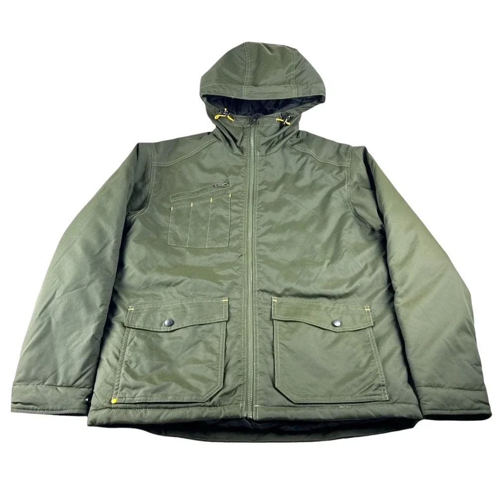 Hard Land Men's Insulated Winter Jacket-OD Green, Size M, Durable Workwear, NWT